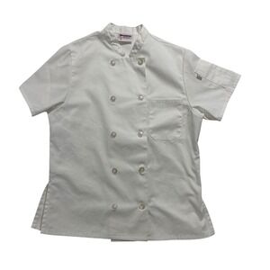 Uncommon Threads White Double Breasted Chef Coat Jacket Med